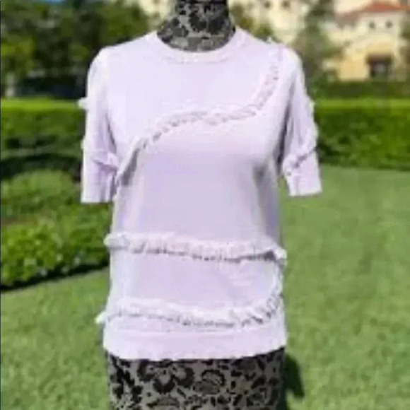 Edinburgh KNITWEAR cotton fringe tee - Picture 1 of 4